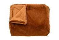 Gingerbread Luxe Faux Fur Blanket Throw 130x170cms for sofas, beds, chairs