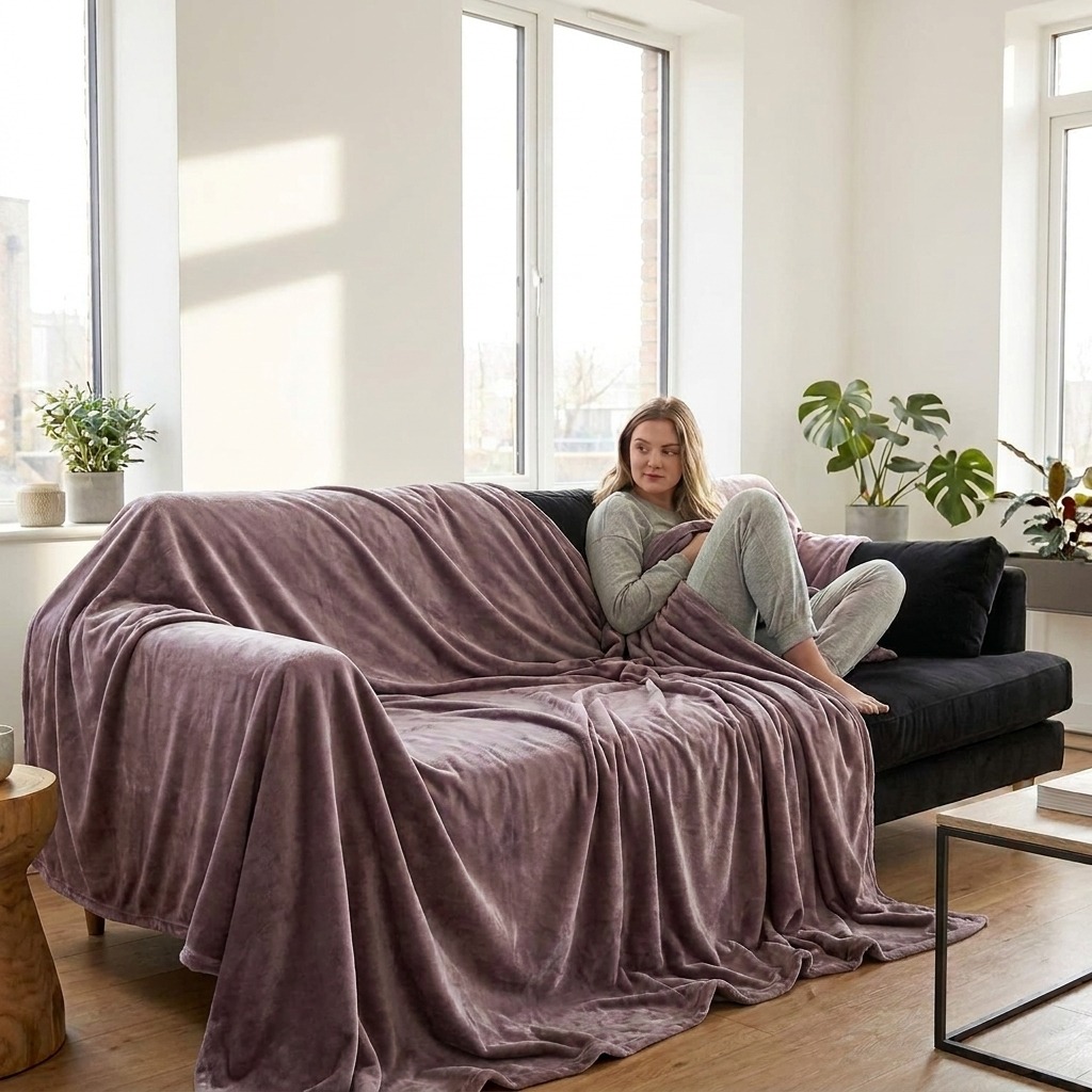 Luxury Matt Heather Velvet Throws to suit all sofas, chairs and beds ...
