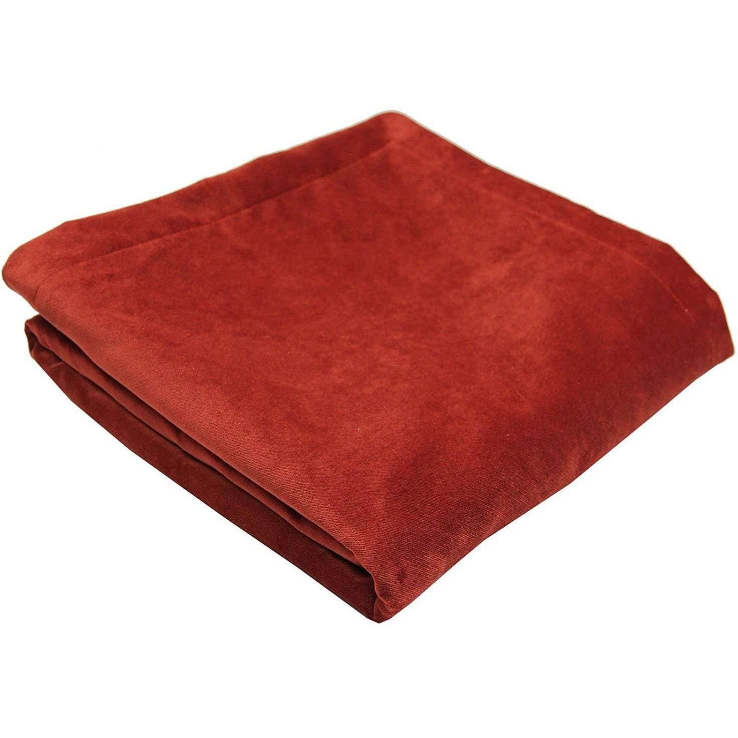 Luxury Matt Velvet Rust Throws, Bedspreads, Runners