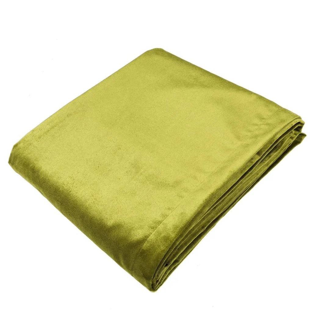 Luxury Matt Velvet lime Green Throw to suit all sizes – sofas, chairs and beds