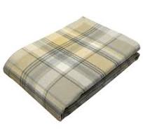 Luxury Angus Yellow and Grey Tartan Throws, Cushions, Bedspreads, Runners for all size Sofas, Chairs, Beds, Tables