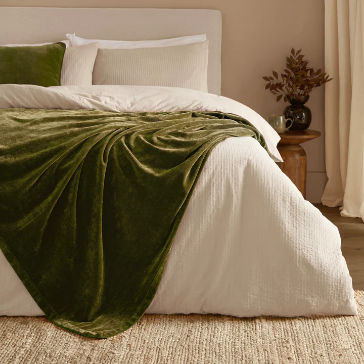 Heavy Chenille Olive Throws and Cushions Heavy Chenille Olive Throws and Cushions