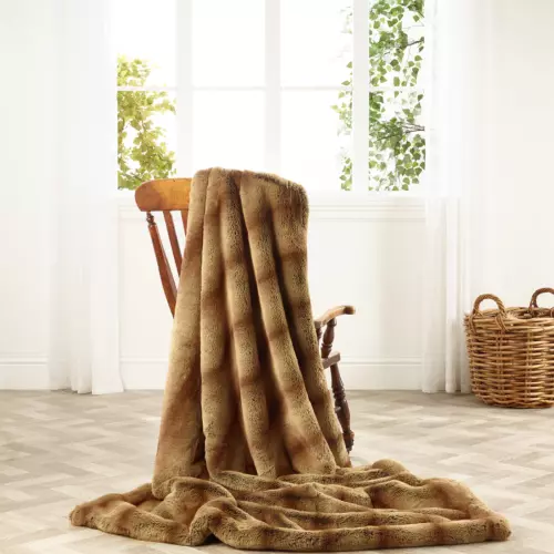 Gold Alaska Rabbit Luxury Faux Fur Throw Gold Alaska Rabbit Luxury Faux Fur Throw