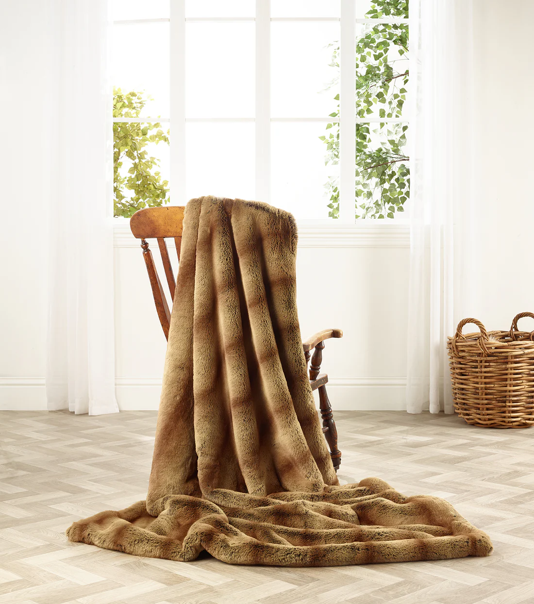 Gold Alaska Rabbit Luxury Faux Fur Throw Gold Alaska Rabbit Luxury Faux Fur Throw