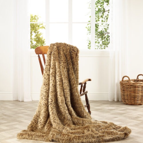 Gold Civet Luxury Faux Fur Throw Gold Civet Luxury Faux Fur Throw