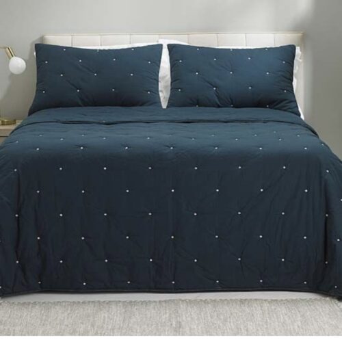 Cotton Indigo Quilted Bedspread/Throw 2 free matching pillow cases Cotton Indigo Quilted Bedspread/Throw 2 free matching pillow cases