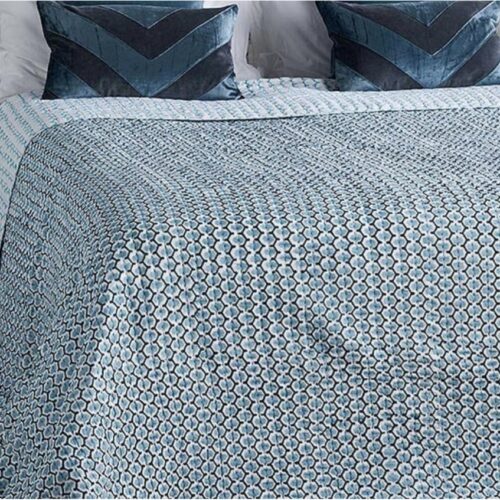 100% Cotton Jaipur Blue Oversized Bedspread/Throw 240x260cms for beds, sofas, chairs 100% Cotton Jaipur Blue Oversized Bedspread/Throw 240x260cms for beds, sofas, chairs