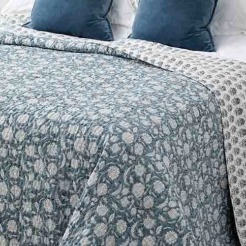 100% Cotton Jaipur Smoke Blue Oversized Bedspread/Throw 240×260 for beds, sofas, chairs 100% Cotton Jaipur Smoke Blue Oversized Bedspread/Throw 240x260 for beds, sofas, chairs