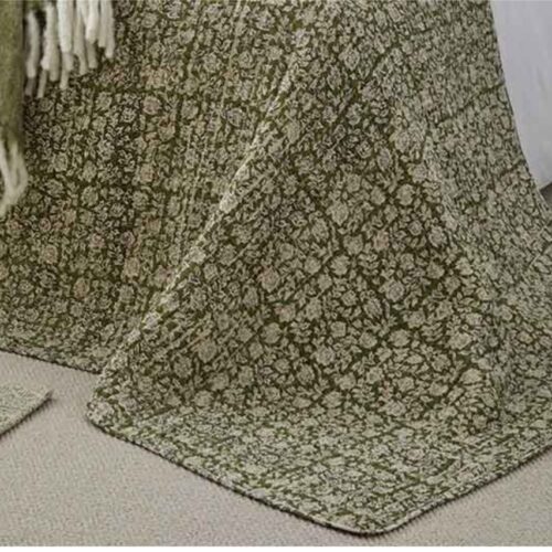 Provence Quilted 100% Cotton Olive Throw 150x230cms -Ideal for sofas, chairs and beds Provence Quilted 100% Cotton Olive Throw 150x230cms -Ideal for sofas, chairs and beds