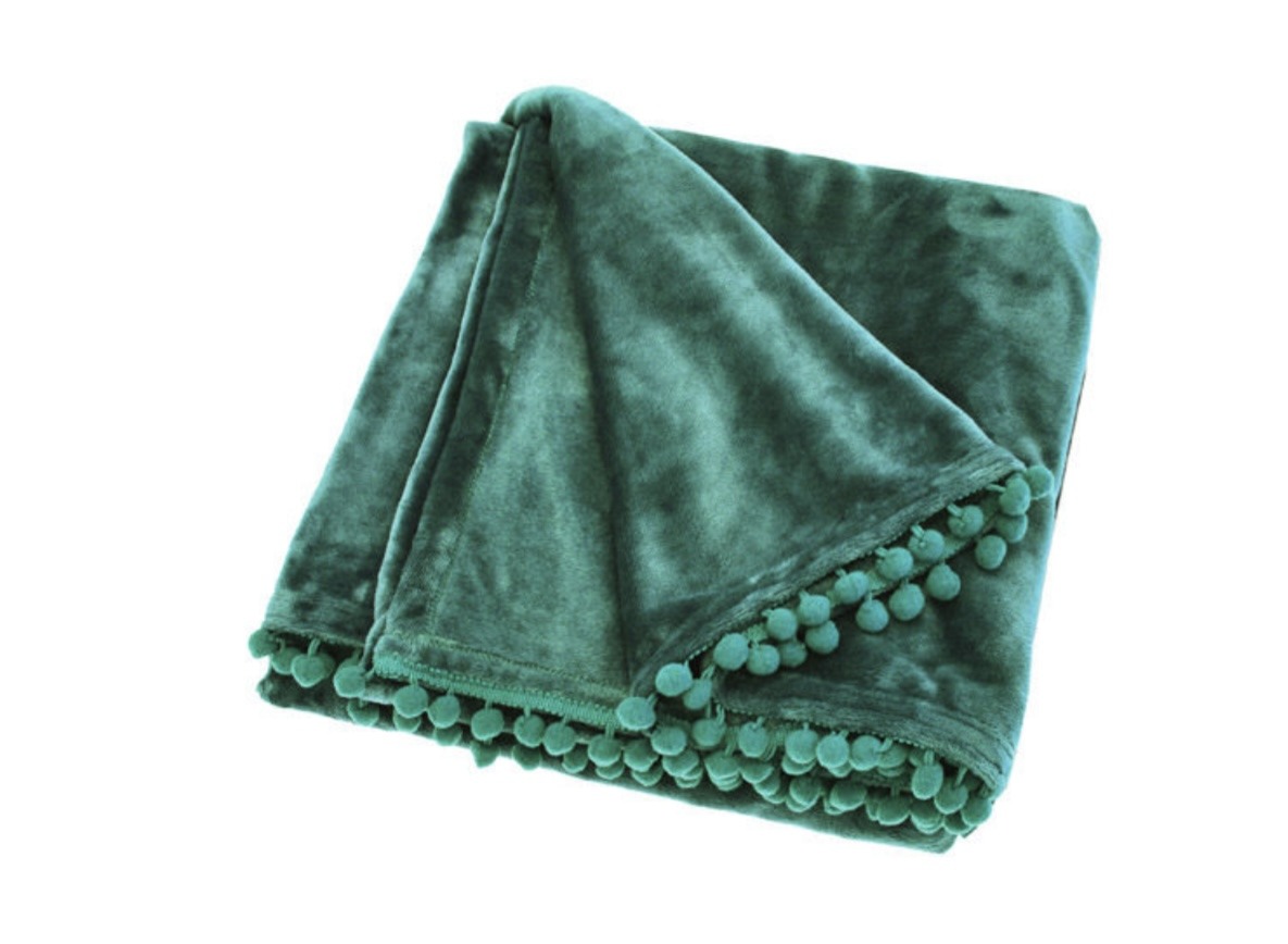 Emerald Cashmere Touch Fleece Blanket/Throw and Matching Cushion – for sofas, beds, chairs Emerald Cashmere Touch Fleece Blanket/Throw and Matching Cushion – for sofas, beds, chairs