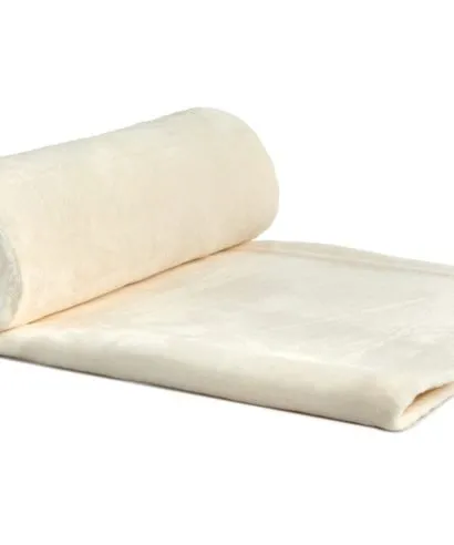 Natural/Cream Super Soft Plush Flannel Fleece Blanket Throws –  Choice of Sizes