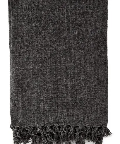 Charcoal Chenille Throws/Blankets