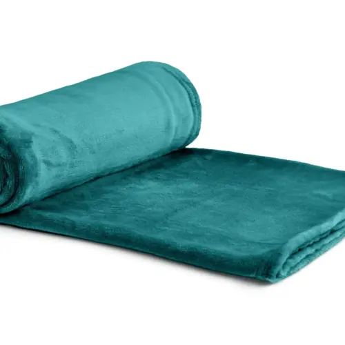 Teal Super Soft Fleece Blanket Throws –  Choice of Sizes