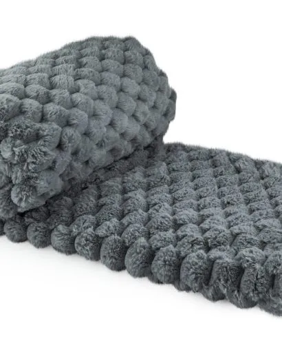 Charcoal Soft Fleece Blanket Throws – Choice of Sizes Charcoal Soft Fleece Blanket Throws – Choice of Sizes